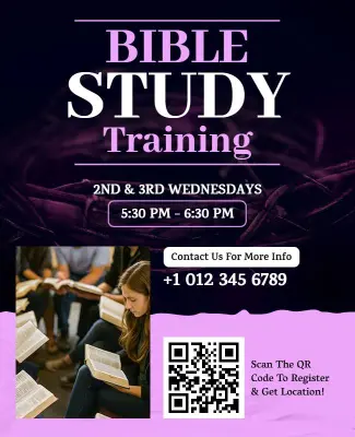 Weekly Bible Study Training Session Flyer Template