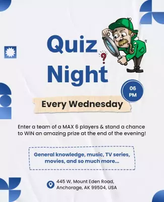 Weekly Fun Quiz Night Event Flyer Template