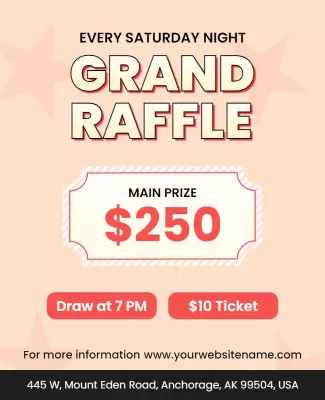 Weekly Grand Raffle Event Flyer Template