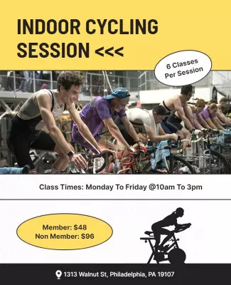 Weekly Indoor Cycling Session Flyer Template