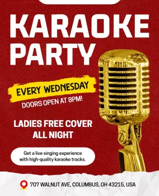 Weekly Karaoke Party Event Flyer Template
