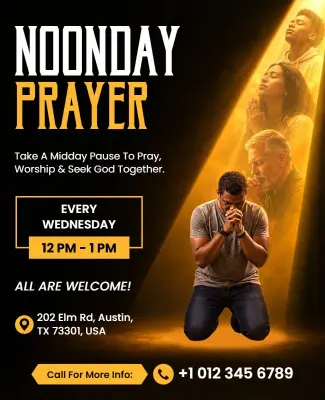 Weekly Noonday Prayer Gathering Flyer Template