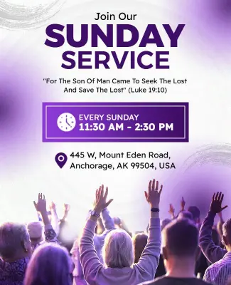 Weekly Sunday Church Service Gathering Flyer Template