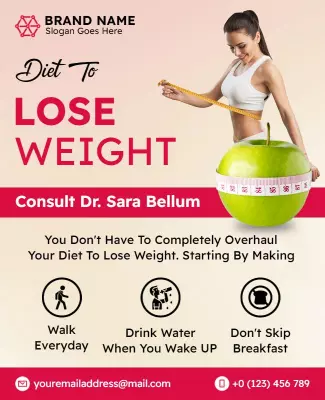 Weight Loss Consultation Health Flyer Template