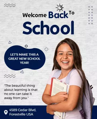 Welcome Back to School Event Flyer Template