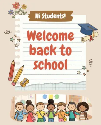 Welcome Back to School Poster Template
