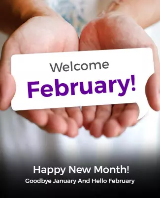 Welcome February Celebration Flyer Template