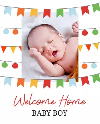Welcome Home Baby Celebration Flyer Template
