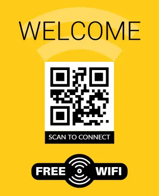 Welcome QR Code Wifi Access Flyer Template