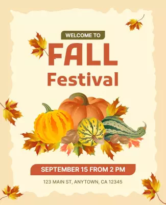 Welcome to Fall Festival Event Flyer Template