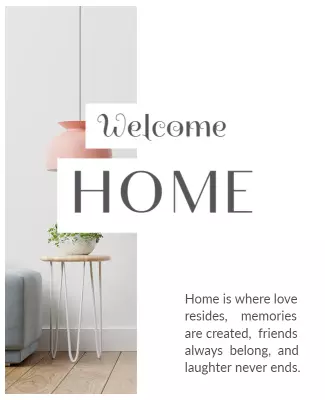 Welcoming Soft Minimalist Home Decor Style Poster Template