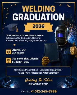 Welding Graduation Event Flyer Template