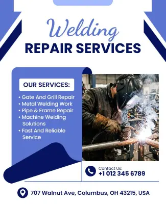 Welding Repair Services Promotional Poster Template