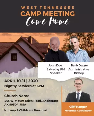 West Tennessee Camp Meeting Event Flyer Template