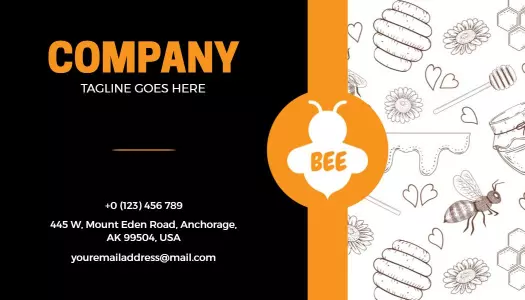 Whimsical Bee Themed Honey Business Card Template