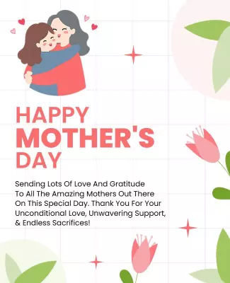Whimsical Floral Mother's Day Appreciation Poster Template