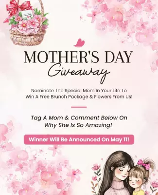 Whimsical Floral Mother's Day Giveaway Celebration Poster Template