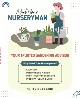 Whimsical Gardening Theme for Nursery Advisor Poster Template
