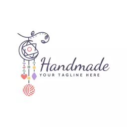 Whimsical Handmade Craft Design Showcasing Colorful Elements Logo Template
