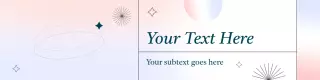 Whimsical Pastel Sphere Design with Elegant Text LinkedIn Banner Template