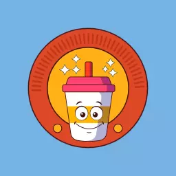 Whimsical Retro Cup Design Celebrating Fun Beverages Logo Template