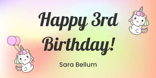 Whimsical Unicorns and Soft Pastels for Birthday Tarpaulin Template