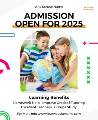 White and Alabaster School Flyer Template