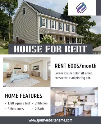 White and Mako Rent Flyer Template