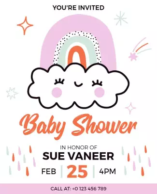 White and We Peep Baby Flyers Template