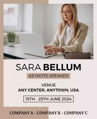 White Keynote Speaker Flyer Template