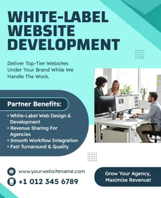 White-Label Website Development Promotional Flyer Template