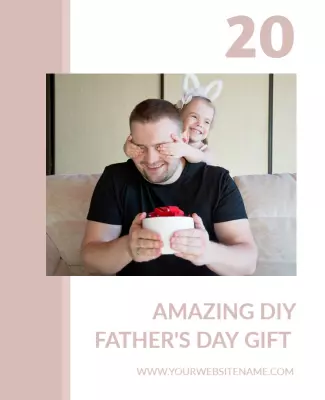 White Minimalist Fathers Day Gift Flyer Template