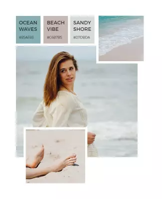 Beach Vibe Theme with Ocean Waves and Sandy Shore Flyer Template