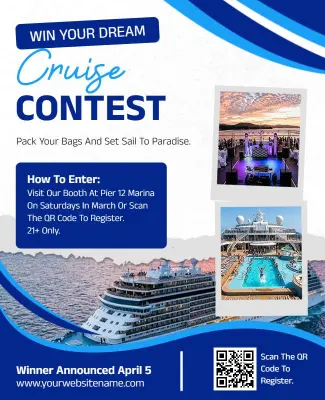 Win a Dream Cruise Contest Flyer Template