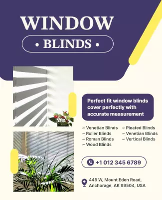Window Blinds Promotion Abstract Flyer Template