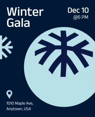 Winter Gala Celebration Event Flyer Template