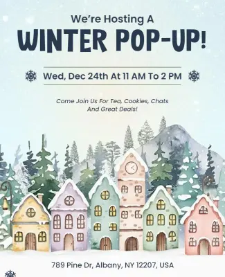Winter Pop-up Event Flyer Template