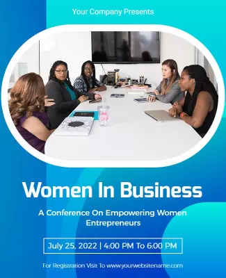Women Empowerment Business Conference Flyer Template