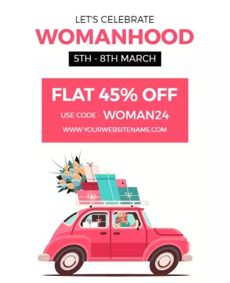 Women Empowerment Celebration Discount Flyer Template