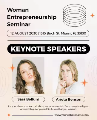 Women Entrepreneurship Seminar Event Flyer Template
