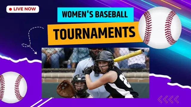 Women's Baseball Tournaments Action Highlights YouTube Thumbnail Template