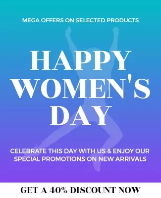 Vibrant Gradient Women's Day Celebration Flyer Template
