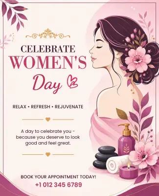 Women's Day Celebration Spa Poster Template