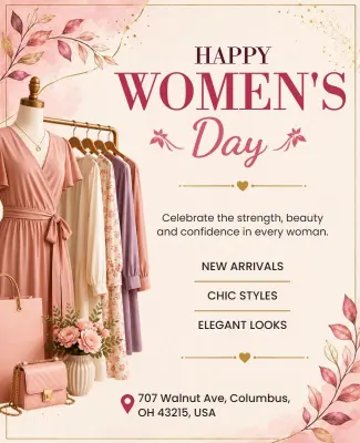 Women's Day Fashion Sale Poster Template