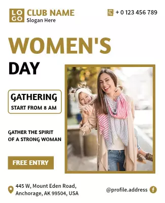 Womens Day Gathering Event Flyer Template