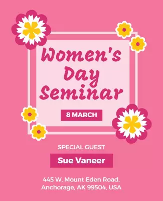 Womens Day Seminar Event Flyer Template