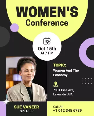 Womens Economic Conference Event Flyer Template