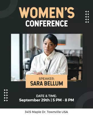 Womens Empowerment Conference Flyer Template