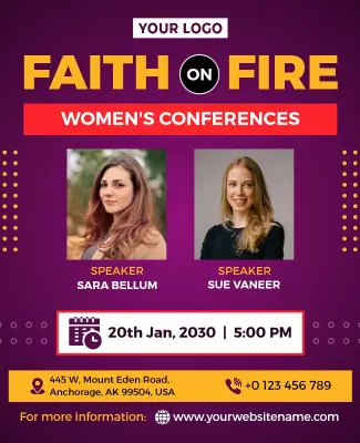 Womens Faith Conference Event Flyer Template