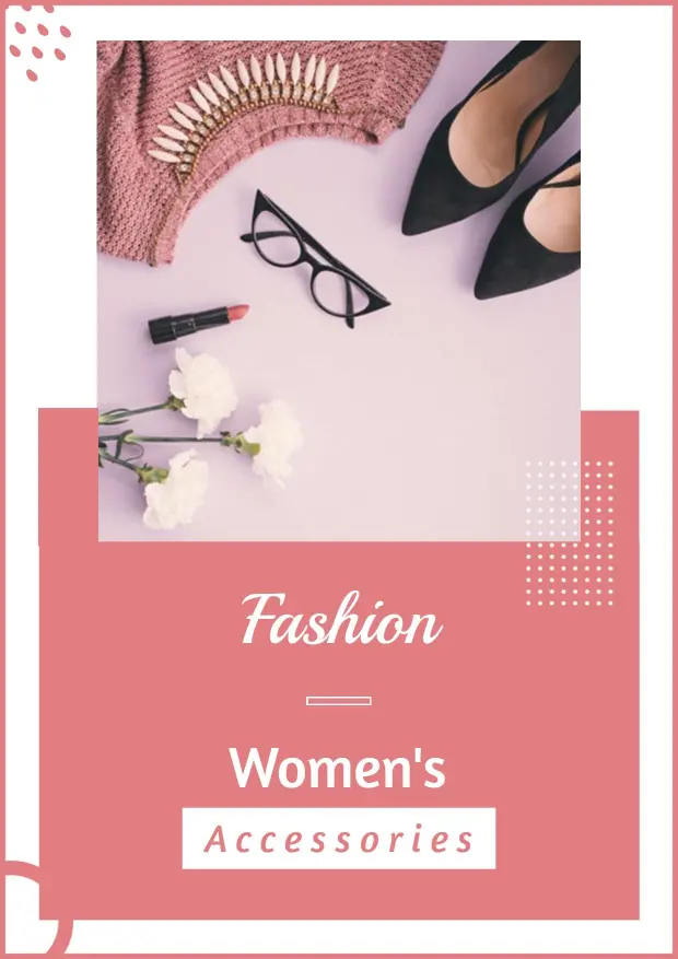 Women's Fashion Accessories Collection Catalog Brochure Template